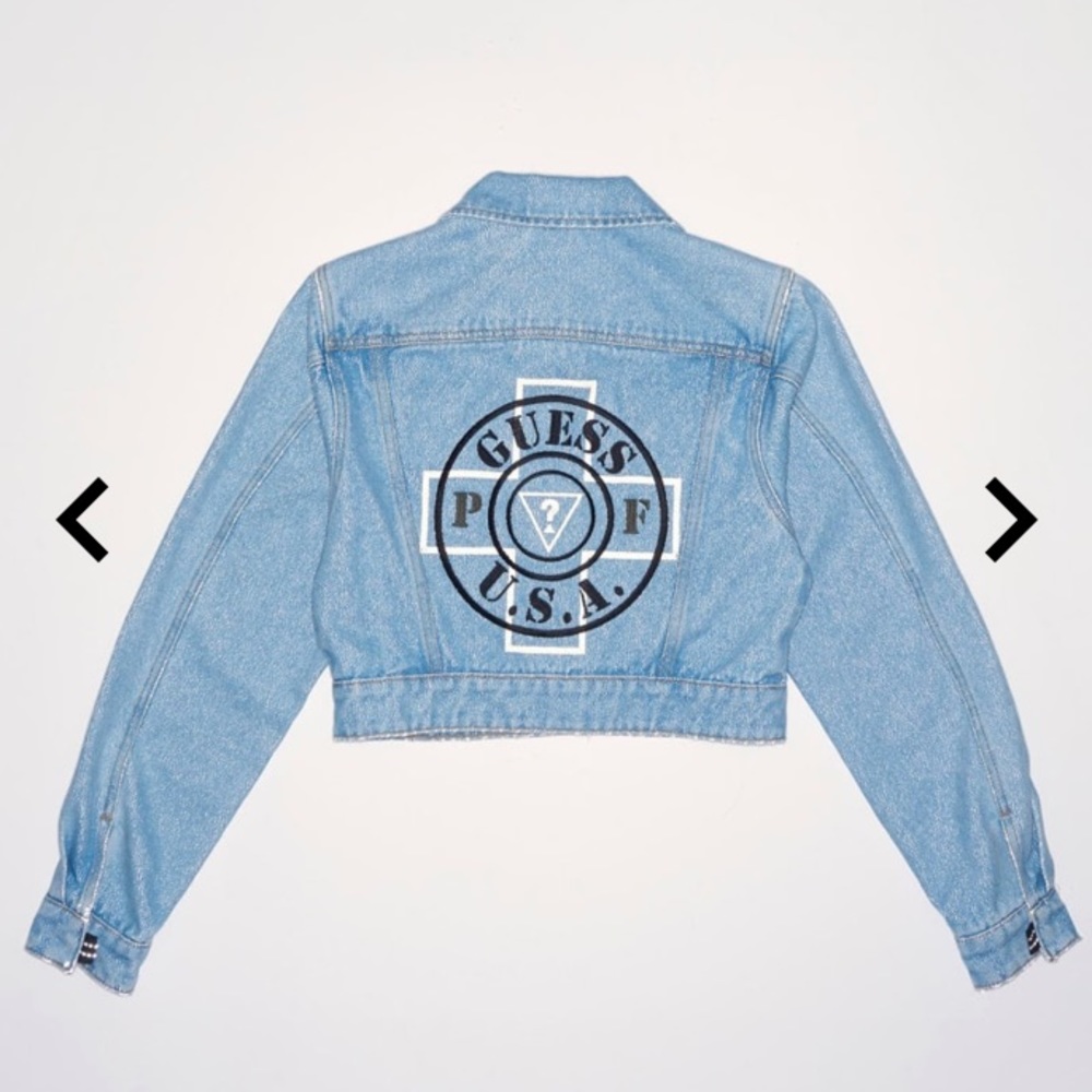 Guess x Places + Faces Reflective Denim Jacket